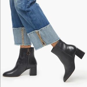 Able Celina Black Leather Ankle Boots